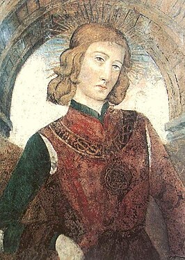 Fresco van hertog Amadeus IX van Savoye door Antoine de Lonhy.