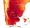 Image 3Heat wave intensification. Events like the 2022 Southern Cone heat wave are becoming more common. (from Climate change)