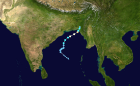 Track map of Cyclone Hamoon.