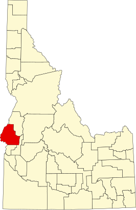 Locatie van Washington County in Idaho