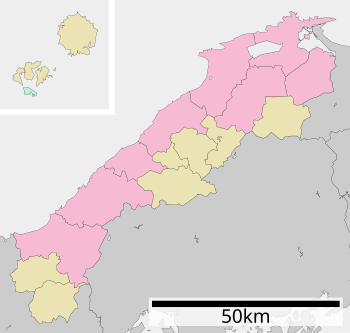 島根県の位置（島根県内）