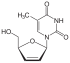 Estructura química de la Stavudina