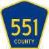 County Route 551 marker