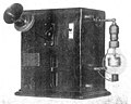 Image 46The first commercial AM Audion vacuum tube radio transmitter, built in 1914 by Lee De Forest who invented the Audion (triode) in 1906 (from History of radio)