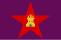 Bandeira comuneira de Castela con estrela vermella.