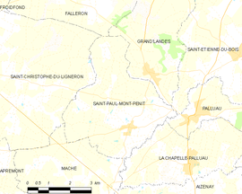 Mapa obce Saint-Paul-Mont-Penit