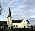 Våler kyrkje brann ned til grunnen i 2009. Foto: Mahlum