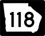 State Route 118 marker