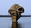 Mit einem Shimenawa-Tau geschmückter Heishi Rock auf Kamome Island