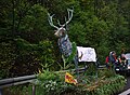 Das restaurierte Denkmal vor der Aufstellung