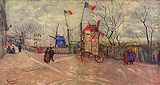 Street Scene in Montmartre: Le Moulin a Poivre 1887 Van Gogh Museum, Amsterdam (F347)