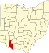 State map highlighting Brown County