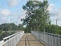 Bridge above tracks uniting northern and southern parts of Sonkovo