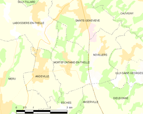 Poziția localității Mortefontaine-en-Thelle