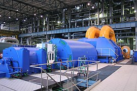 Einzelne Turbine und Generator