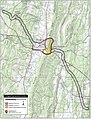 Map of Ringgold Gap Battlefield core and study areas by the American Battlefield Protection Program