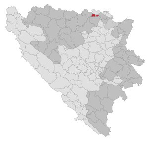 Lage der Gemeinde Vukosavlje in Bosnien und Herzegowina (anklickbare Karte)