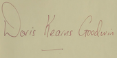 signature de Doris Kearns Goodwin