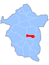 Enugu North (red) in Enugu State (blue)