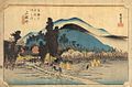 Ishiyakushi rest stop by Hiroshige, ukiyo-e woodblock print c. 1830s