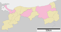 鳥取県立博物館の位置（鳥取県内）