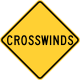 New York State crosswinds sign.