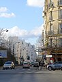 La rue Leblanc au-delà de la place Balard (direction de la Seine).