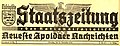 Zeitungskopf der "Neueste Apoldaer Nachrichten"