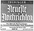 Zeitungskopf der TNN