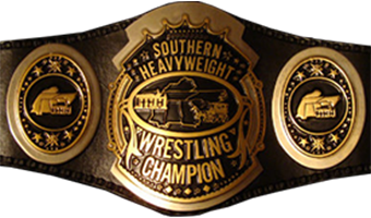 One of the belts used to represent the championship