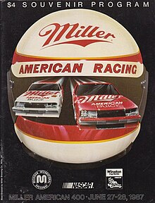 The 1987 Miller American 400 program cover.