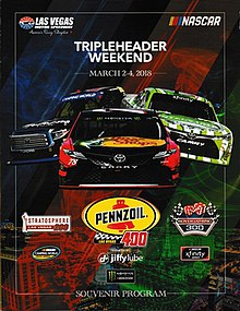 The 2018 Pennzoil 400 program cover.