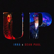 Alternative cover with images of Inna and Sean Paul inside the song's title, 'Up'