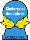 Logo du Kinderspiel des Jahres présent sur les boites de jeu.