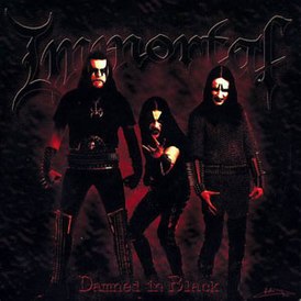 Обложка альбома Immortal «Damned in Black» (2000)