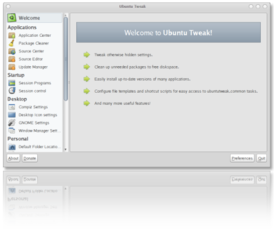 Скриншот программы Ubuntu Tweak