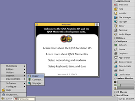 Рабочий стол QNX 6 (Neutrino) после установки