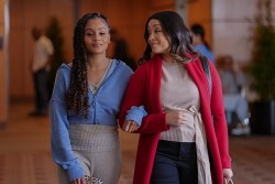 All American: Homecoming -- “Pain Is Inevitable” -- Image Number: AHC309_0025r -- Pictured (L-R): Geffri Maya as Simone Hicks -- Photo: Troy Harvey/The CW -- © 2024 The CW Network, LLC. All Rights Reserved.