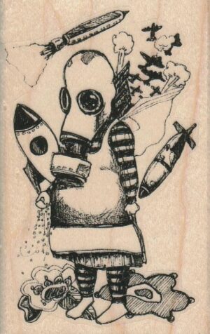 Whimsical Bomb Girl 2 1/4 x 3 1/2-0