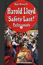 'Safety Last!,' directed by Fred C. Newmeyer and Sam Taylore, featuring Harold Lloyd movie poster