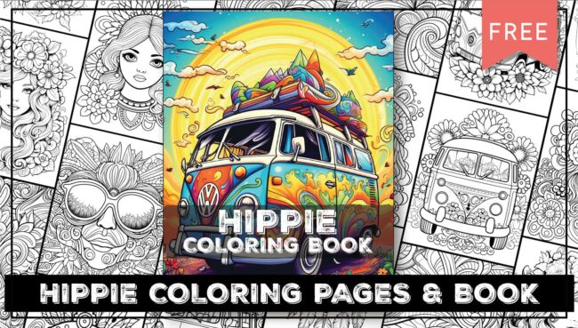 Hippie Coloring Pages