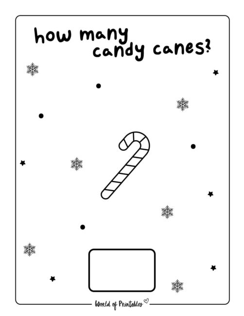 Candy Cane Worksheet