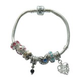 Pandora Prata Cristal DIY Pulseira