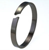 Black Titanium Bangle - Curved Gap