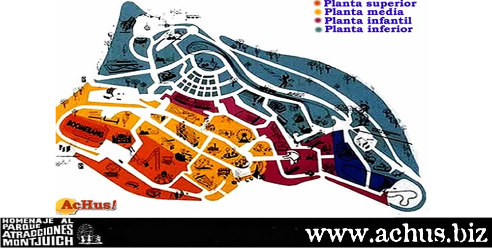 Mapa de las atracciones del parque