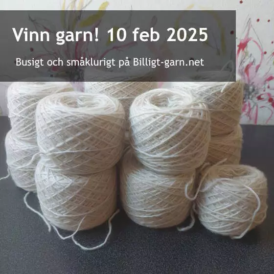 Vinn återvunnet garn i akryl/ull i februaritävlingen 2025