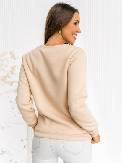 Bolf Damen Sweatshirt Hellbeige  W01A