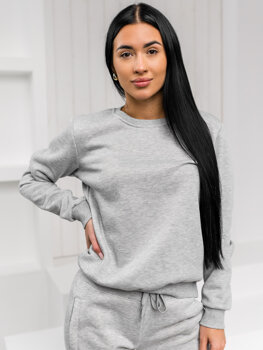 Sudadera sin capucha para mujer gris Bolf W01A1