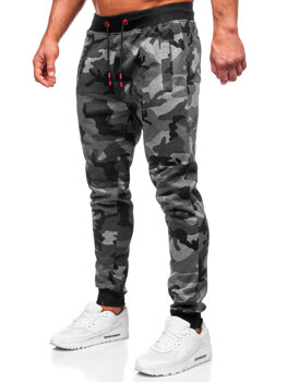 Pantaloni de trening bărbați camuflaj-grafit Bolf KZ15