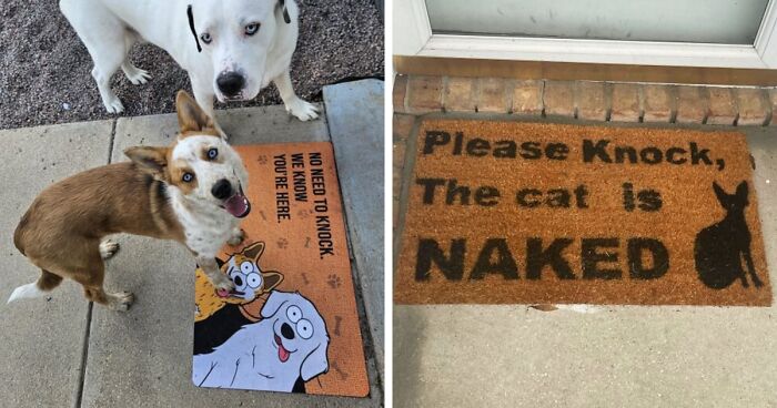 35 Times People Saw Some Really Amusing Or Witty Doormats And Couldn’t Help Posting Their Findings